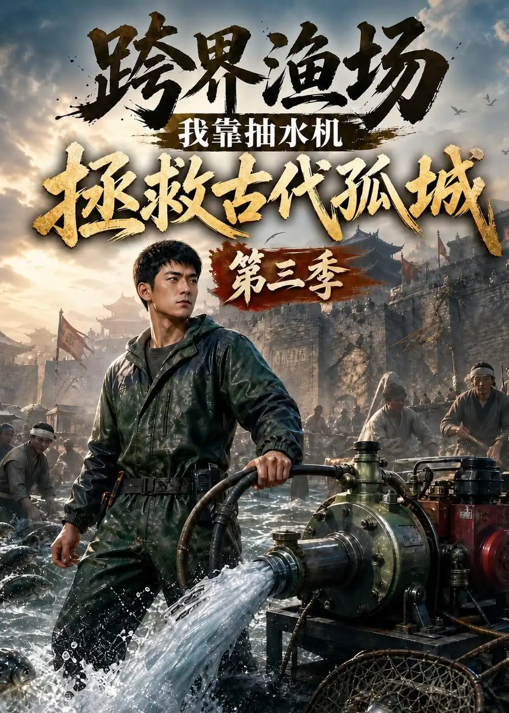 跨界渔场我靠抽水机拯救古代孤城第三季（49集）AI短剧-初遇资源网
