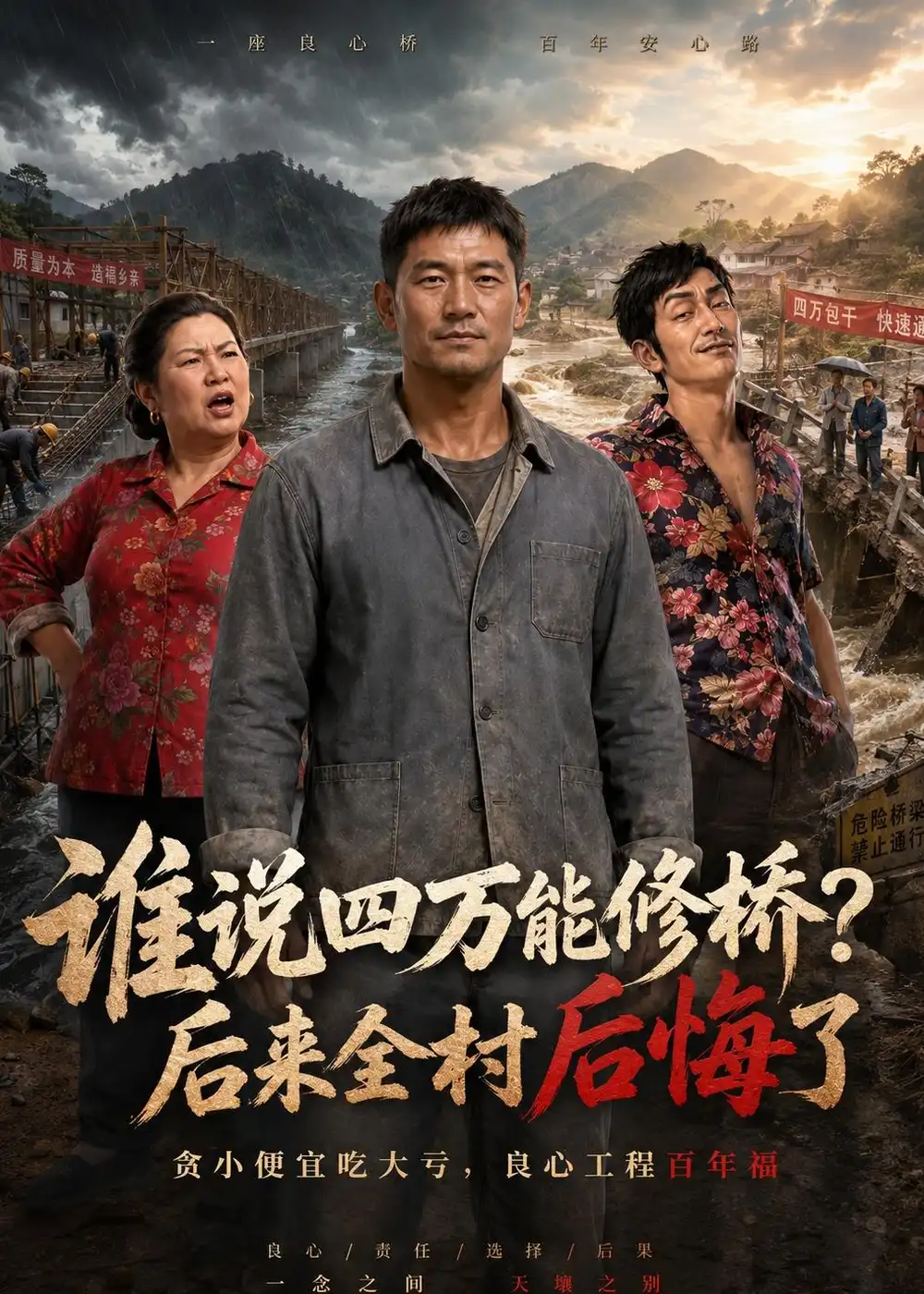 谁说四万能修桥后来全村后悔了(30集)AI短剧-初遇资源网