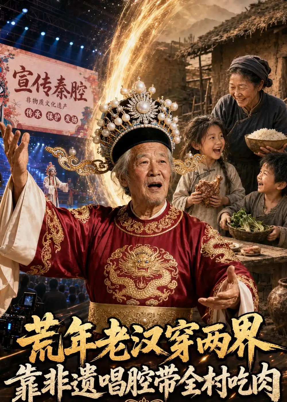 荒年老汉穿两界靠非遗唱腔带全村吃肉（73集）-初遇资源网
