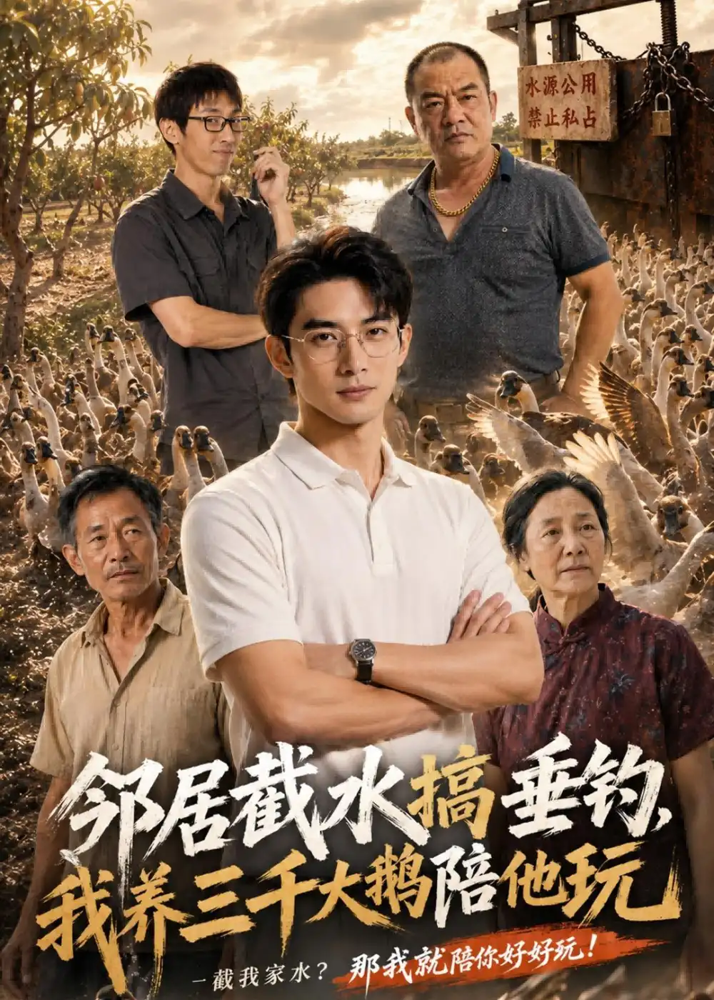 邻居截水搞垂钓我养三千大鹅陪他玩 邻居截水搞垂钓我养三千大鹅陪他玩