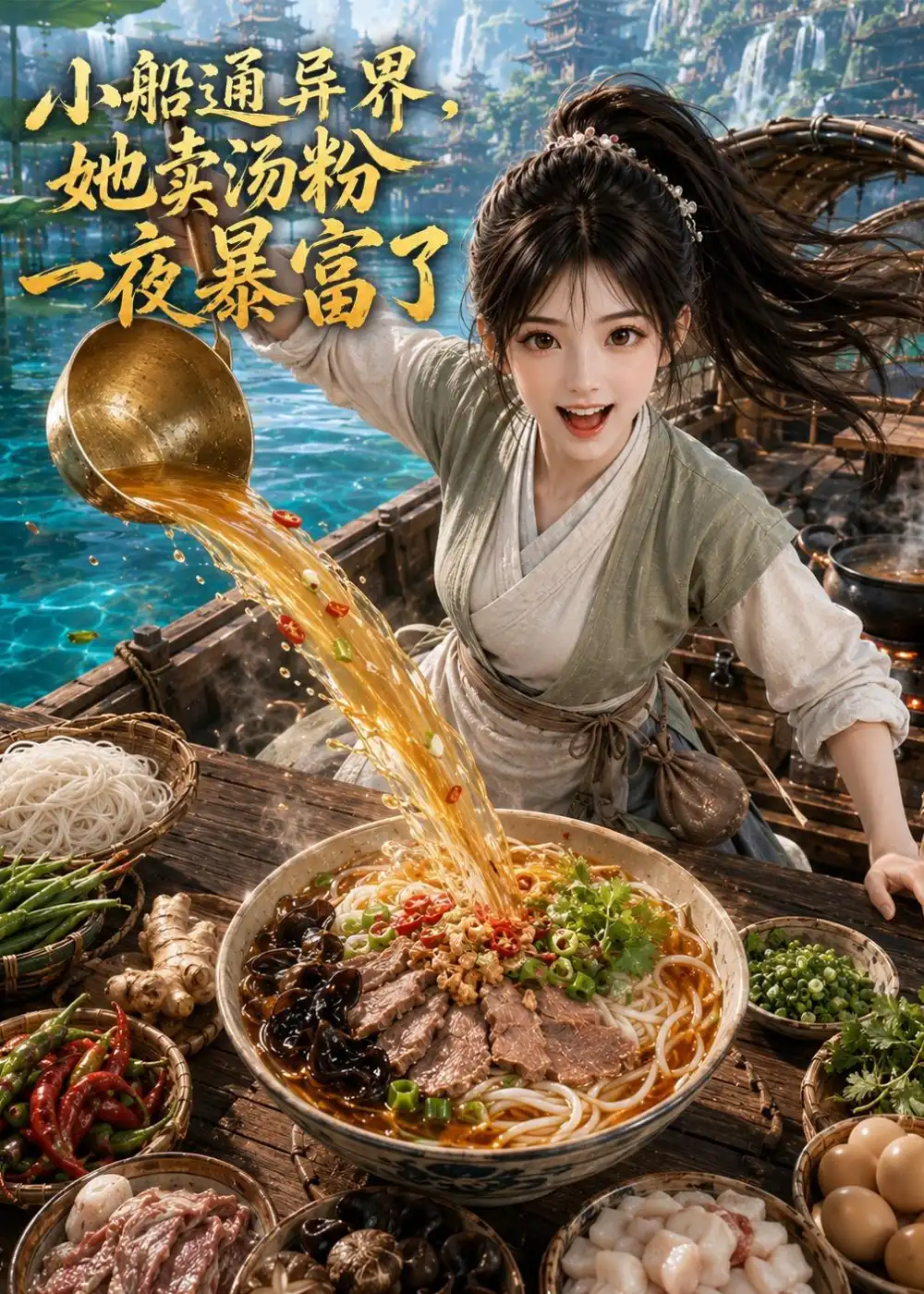 小船通异界她卖汤粉一夜暴富了（62集）-初遇资源网