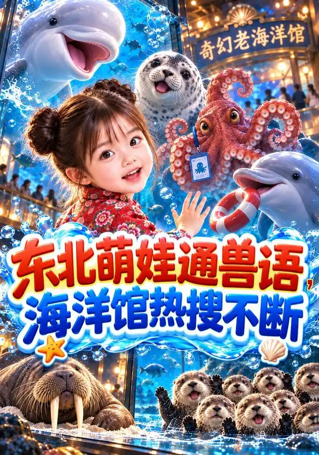 东北萌娃通兽语海洋馆热搜不断 东北萌娃通兽语海洋馆热搜不断