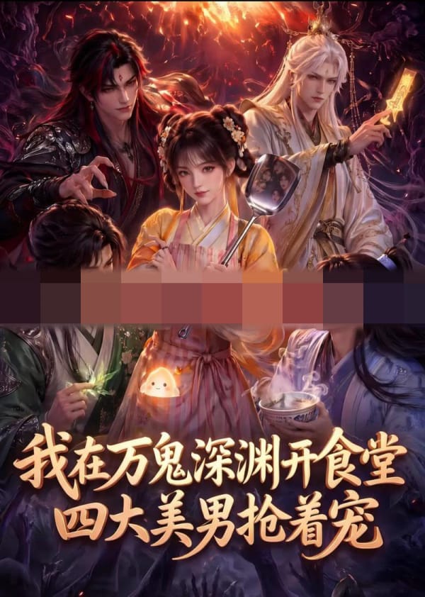 我在万鬼深渊开食堂,四大美男抢着宠(60集全)AI短剧-初遇资源网