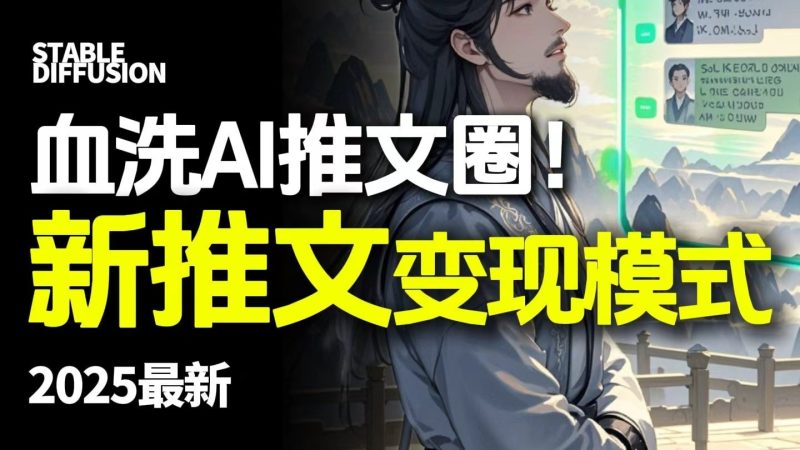 最新AI动态电影漫画小说推文,全流程实操教学,小白也能月入1万+-初遇资源网
