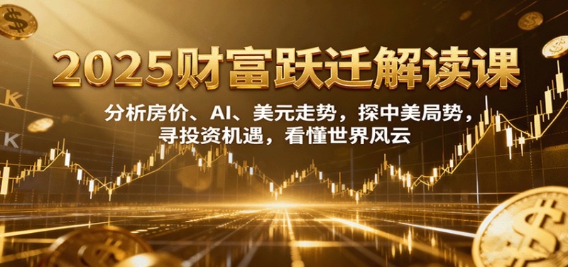 2025财富跃迁解读:分析房价、AI、美元走势,探中美局势,寻投资机遇,看懂世界风云-初遇资源网