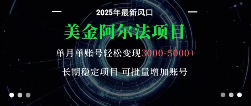 美金阿尔法项目:一部手机每天只需10分钟,轻松稳定赚美元-初遇资源网