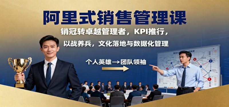 阿里式销售管理课:销冠转卓越管理者,KPI 推行,以战养兵,文化落地与数据化管理-初遇资源网