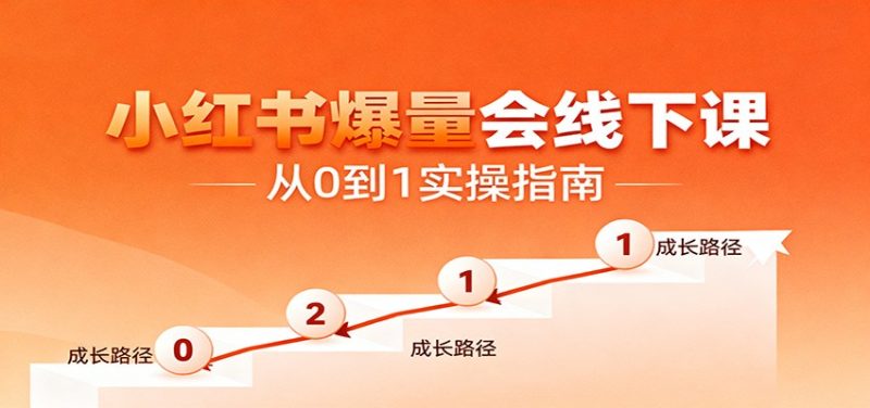 小红书爆量会线下课，聚焦小红书运营全流程，从0到1爆店实操方案-初遇资源网