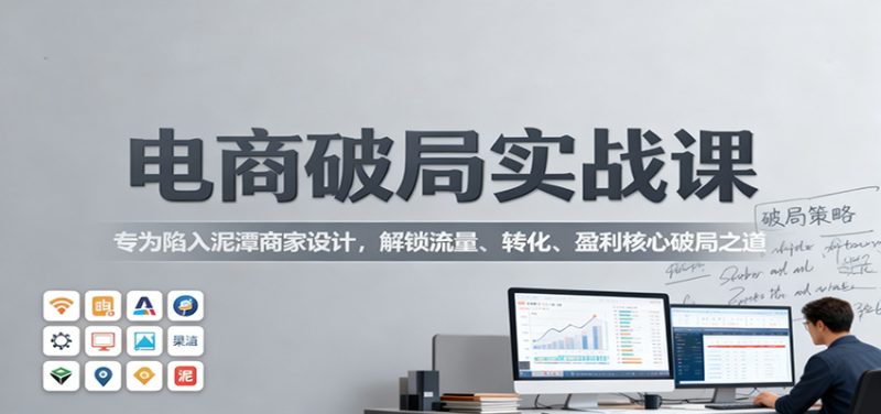 电商破局实战课:专为陷入泥潭商家设计,解锁流量、转化、盈利核心破局之道-初遇资源网