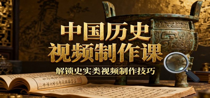 中国历史视频制作课:疆域地图集+参考文案+练习素材,解锁史实类视频制作技巧-初遇资源网