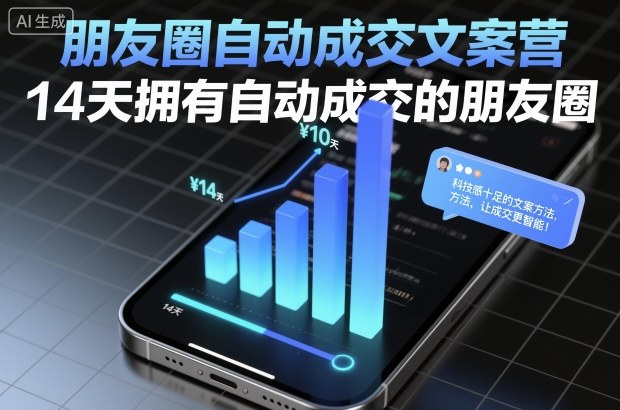 朋友圈自动成交文案营,14天拥有自动成交的朋友圈-初遇资源网