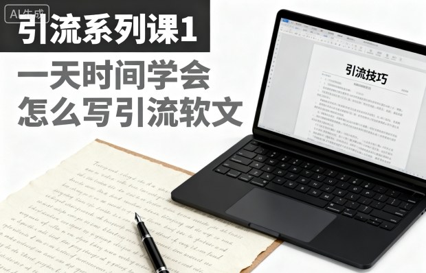 引流系列课1，一天时间学会怎么写引流软文-初遇资源网