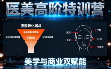 0-1000W医美高阶特训营课程,美学与商业双赋能-初遇资源网