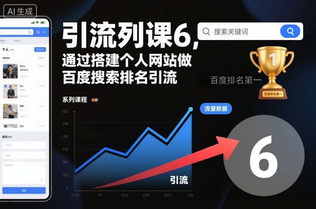 引流系列课6，通过搭建个人网站做百度搜索排名引流-初遇资源网