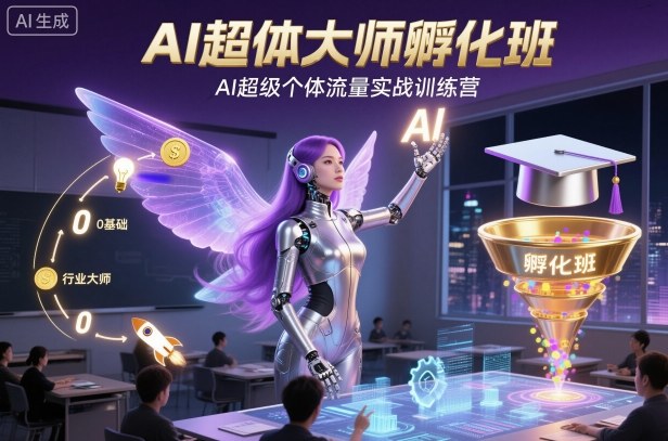 AI超体大师孵化班,AI超级个体流量实战训练营-初遇资源网