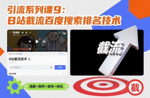 引流系列课9:B站截流百度搜索排名技术-初遇资源网