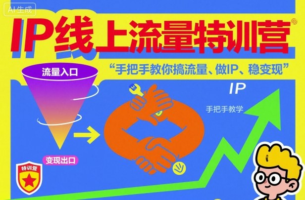 IP线上流量特训营,手把手教你搞流量、做IP、稳变现-初遇资源网
