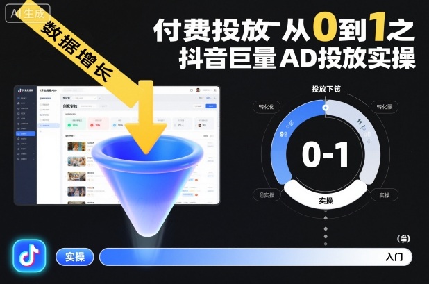 付费投放从0到1之抖音巨量AD投放实操-初遇资源网