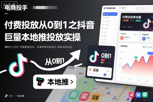 付费投放从0到1之抖音巨量本地推投放实操-初遇资源网