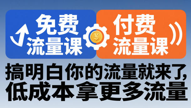 拼多多免费流量课+付费流量课，搞明白你的流量就来了，低成本拿更多流量-初遇资源网