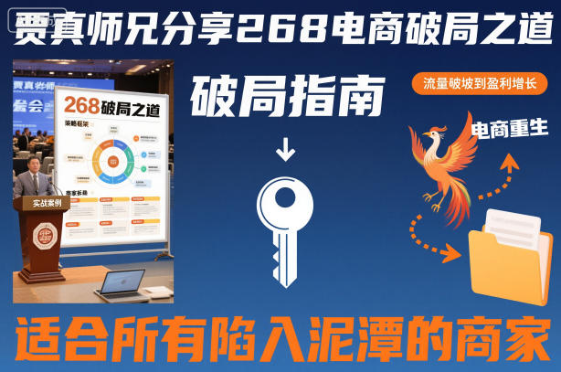 贾真师兄分享268电商破局之道-适合所有陷入泥潭的商家-初遇资源网