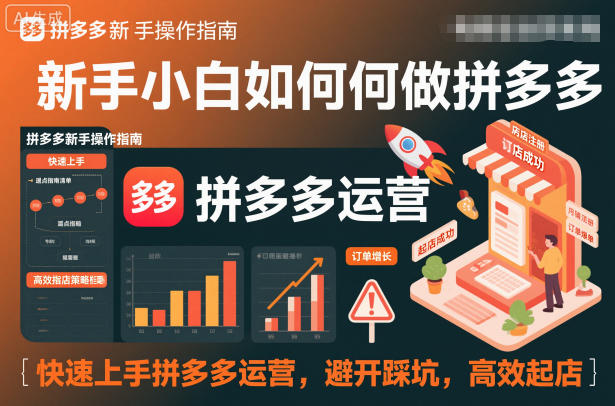 新手小白如何做拼多多，快速上手拼多多运营，避开踩坑，高效起店-初遇资源网