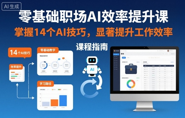 零基础职场AI效率提升课,掌握14个AI技巧,显著提升工作效率-初遇资源网