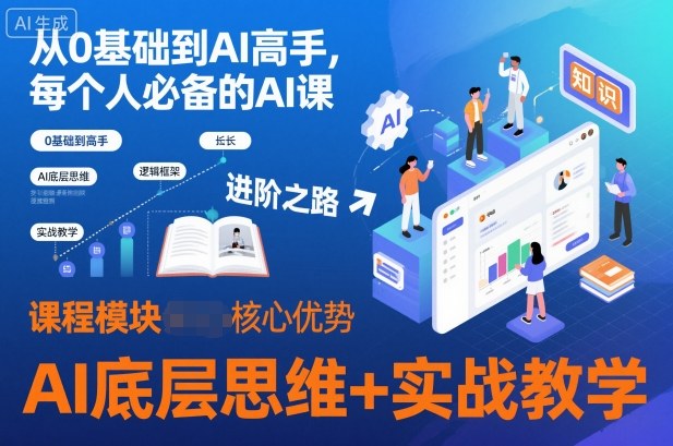 从0基础到AI高手,每个人必备的AI课,AI底层思维+实战教学-初遇资源网
