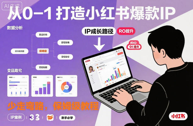 从0-1如何打造一个小红书爆款IP,少走弯路,保姆级教程-初遇资源网