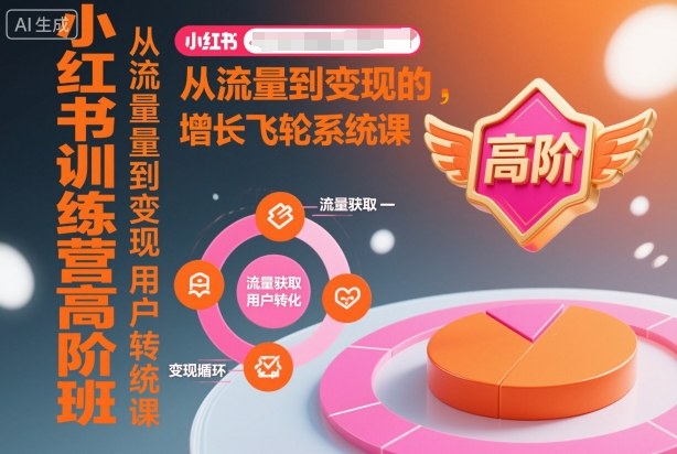 小红书训练营高阶班，从流量到变现的增长飞轮系统课-初遇资源网