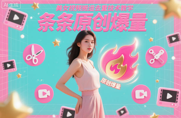 美女视频搬运去重技术教学,条条原创爆量-初遇资源网