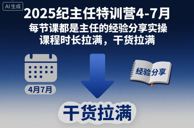 2025纪主任特训营4-7月,每节课都是主任的经验分享实操,课程时长拉满,干货拉满-初遇资源网