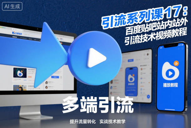 引流系列课17：百度贴吧站内站外引流技术视频教程-初遇资源网