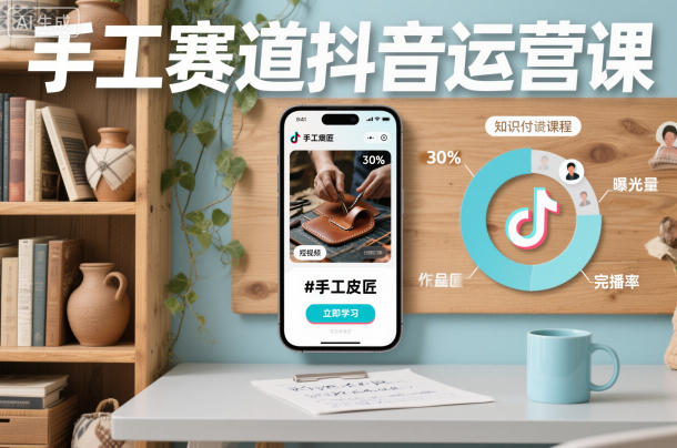手工赛道抖音运营课,手工赛道流量运营-初遇资源网