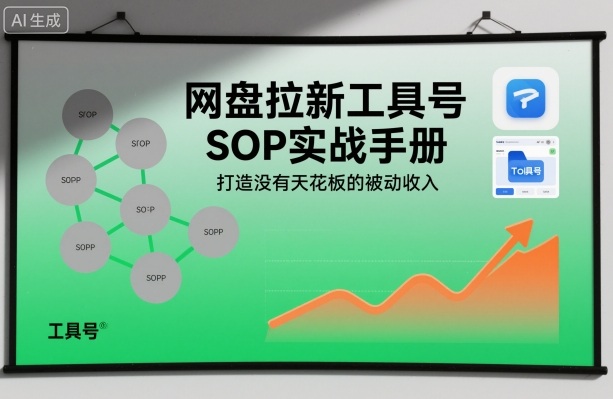网盘拉新工具号SOP实战手册,打造没有天花板的被动收入-初遇资源网