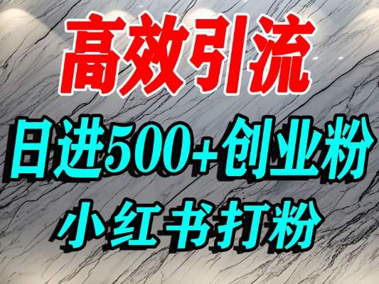 怎么打创业粉?小红书预算3000项目推荐引流精准创业粉,单人操作日引500+精准创业粉-初遇资源网