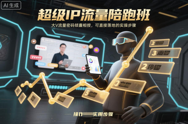 超级IP流量陪跑班,大V流量密码倾囊相授,可直接落地的实操步骤-初遇资源网