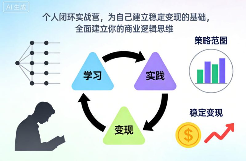 个人闭环实战营,为自己建立稳定变现的基础,全面建立你的商业逻辑思维-初遇资源网