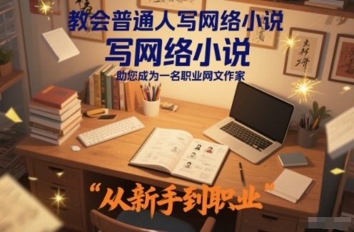 教会普通人写网络小说，助您成为一名职业网文作家-初遇资源网