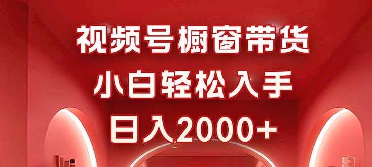 视频号橱窗带货,小白轻松入手,日入2000+-初遇资源网