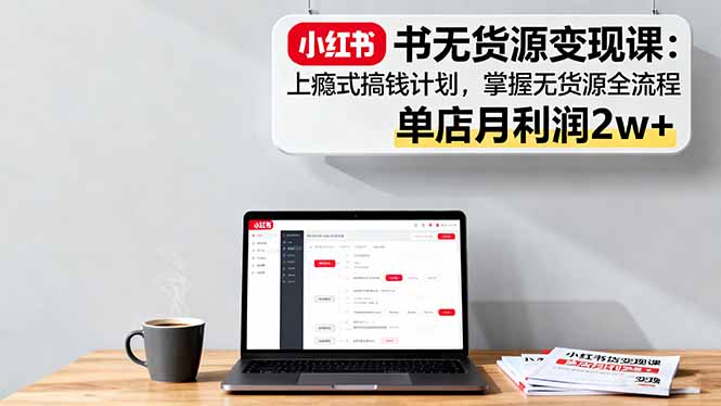小红书无货源变现课:上瘾式搞钱计划,掌握无货源全流程,单店月利润2w+-初遇资源网