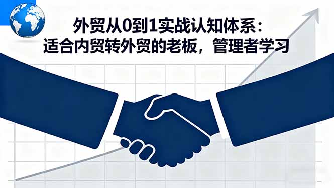 外贸从0到1实战认知体系:适合内贸转外贸的老板,管理者学习-初遇资源网