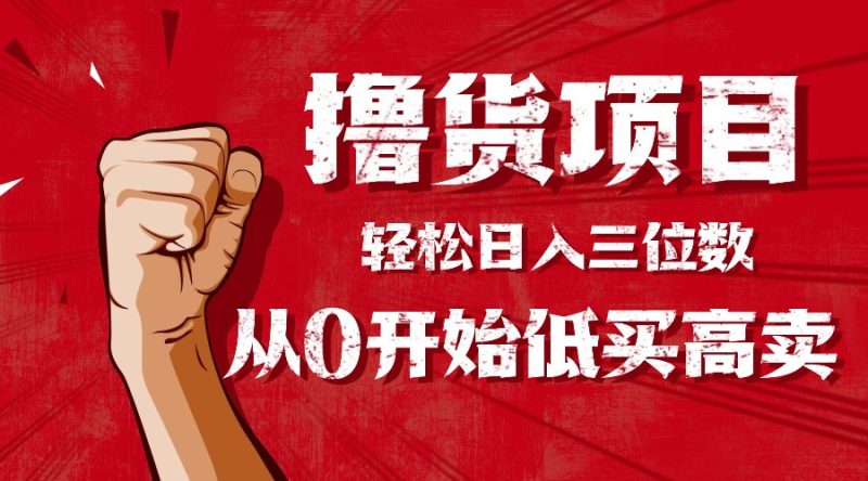 手把手教你撸货,从0开始低买高卖,小白轻松实现日入三位数!!!-初遇资源网