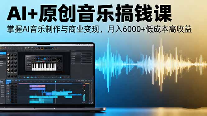 AI+原创音乐搞钱课:掌握AI音乐制作与商业变现,月入6000+低成本高收益-初遇资源网