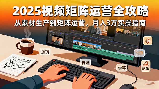 2025短视频矩阵运营全攻略:从素材生产到矩阵运营,月入3万实操指南-初遇资源网