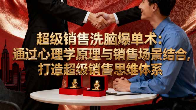 超级销售洗脑爆单术:通过心理学原理与销售场景结合,打造超级销售思维体系-初遇资源网