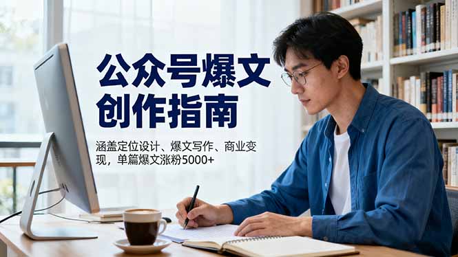 公众号爆文创作指南,涵盖定位设计+爆文写作+商业变现,单篇爆文涨粉5000+-初遇资源网