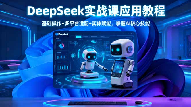 DeepSeek实战课应用教程、基础操作+多平台适配+实体赋能，掌握AI核心技能-初遇资源网