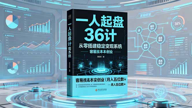 一人起盘36计：从零搭建稳定变现系统，实现低成本创业，月入五位数+-初遇资源网