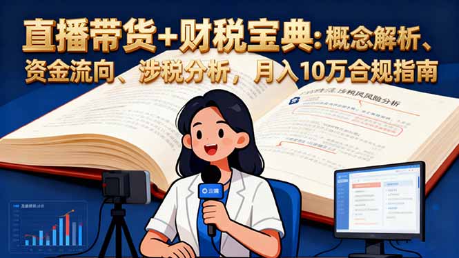 直播带货+财税宝典:概念解析、资金流向、涉税分析,月入10万合规指南-初遇资源网